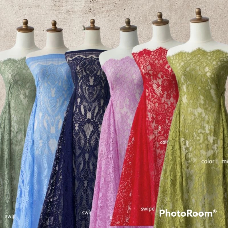 Bakal Kain Kebaya Brukat Semiprancis katun halus, bakal kain kebaya brokat semi francis katun, kain 