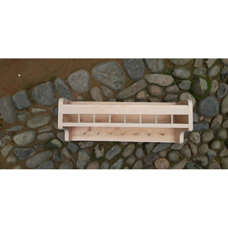 Rak Dapur/Rak Bumbu bumbu/Rak Tempel kayu tempel dinding/tempat gantung kunji/Rak Kayu/Rak serbaguna