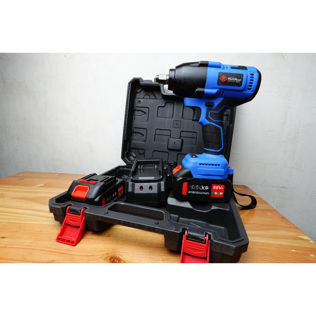 Impact wrench Hujia type PRO-2421 torsi besar 550NM 2 baterai