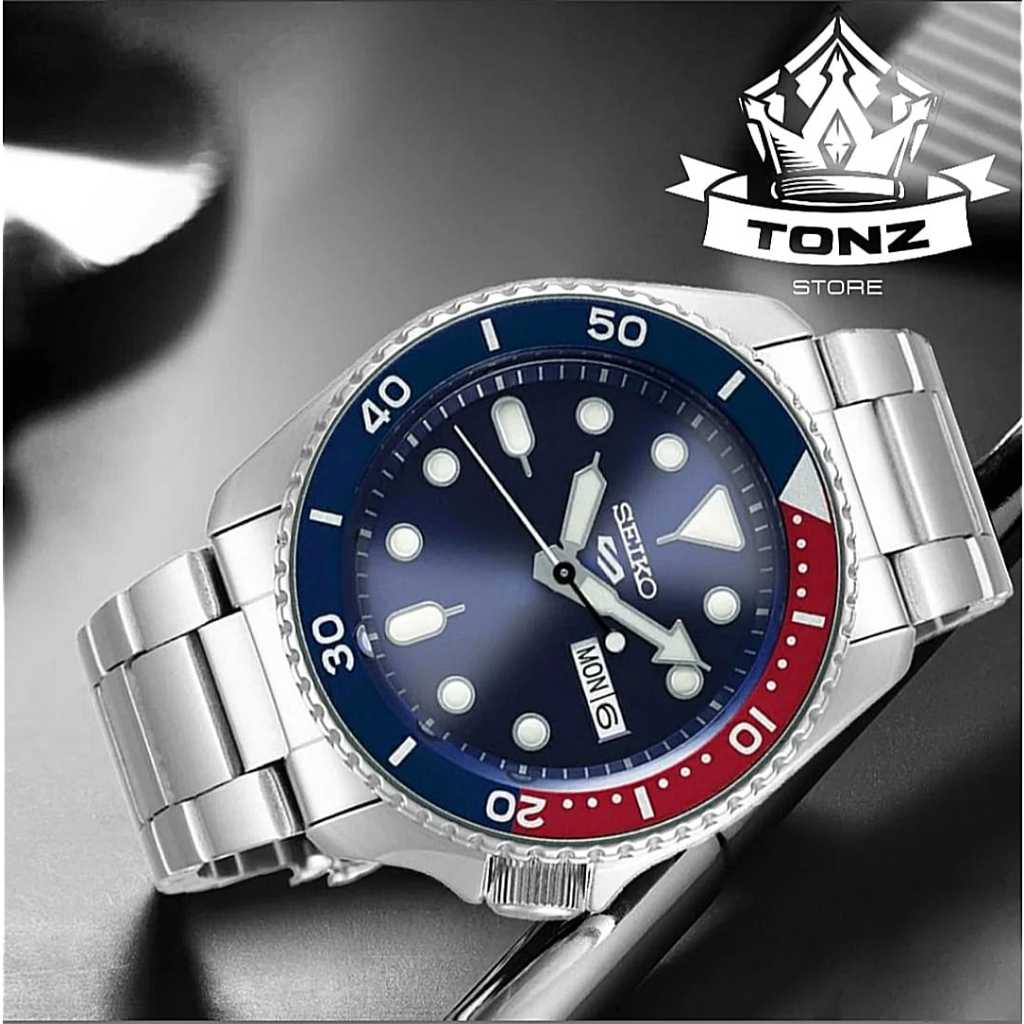 [ GRATIS BOX & BATRAI ] ELEGAN  Jam Tangan Pria SEIKO Rantai Sporty Tanggal & Hari Aktif - jam Tanga