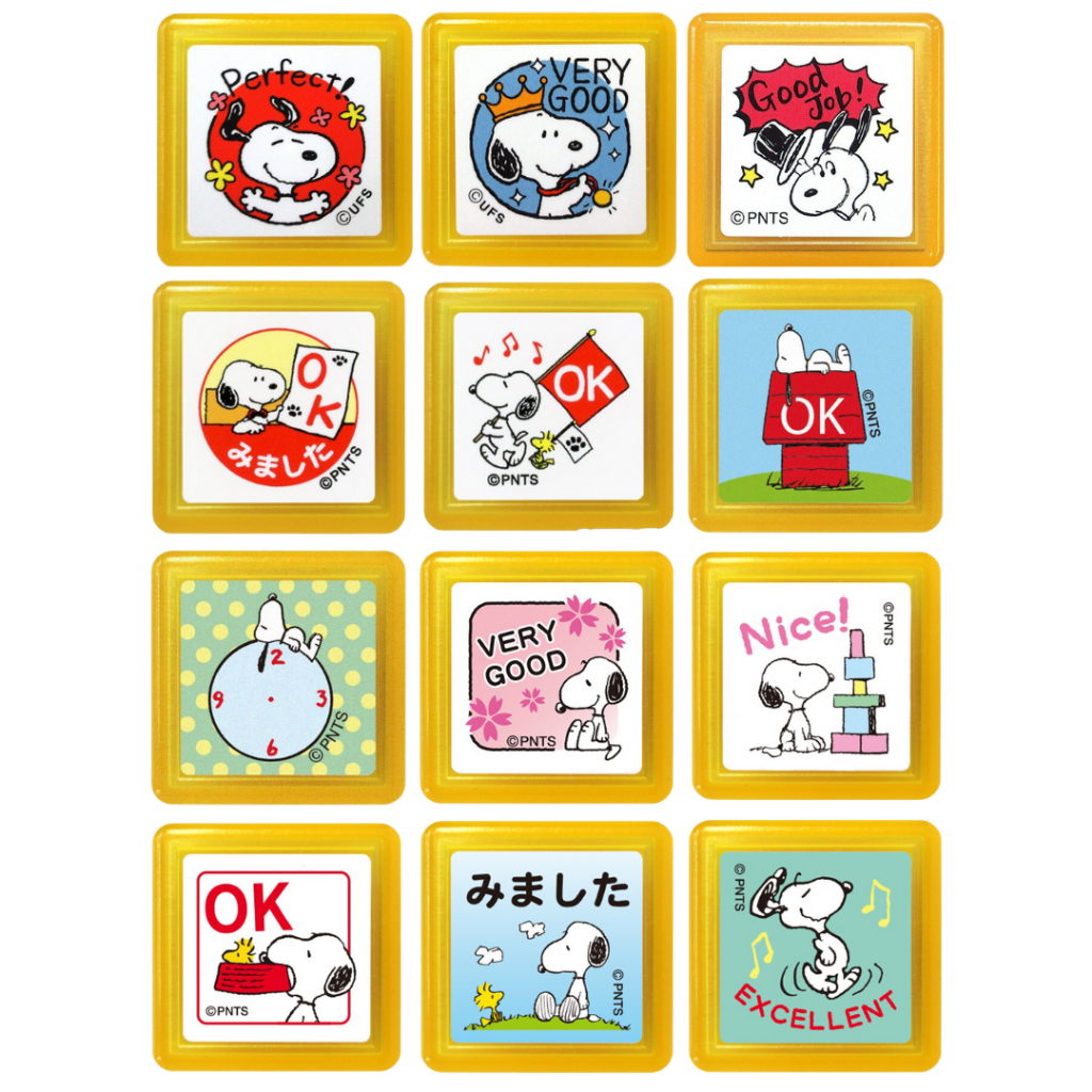 

Kodomo No Kao Stamp Pre-Inked Peanuts Snoopy Woodstock Inked Stampel Tinta Stempel 21mm Limited Edition