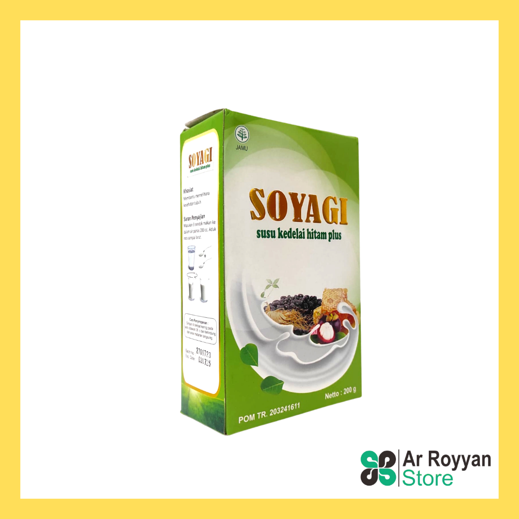 

SOYAGI Susu Kedelai Hitam Madu propolis Kulit Manggis Susu Diet Kemasan 200gram