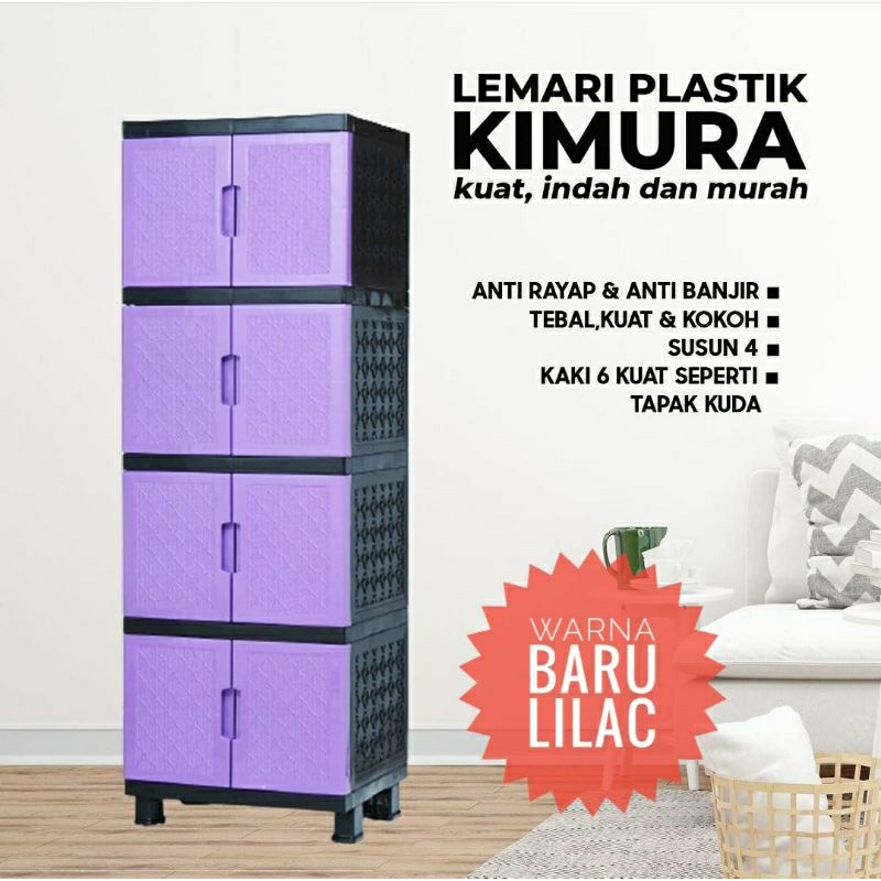 KIMURA Lemari Plastik 4 Susun
