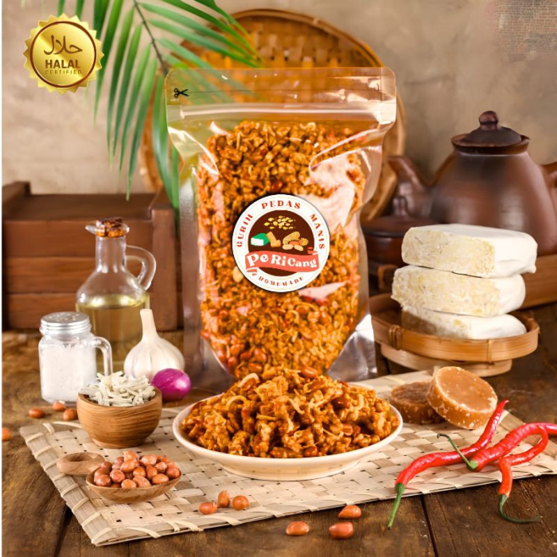 

PROMO Keringan Tempe Teri Kacang Gurih Pedas Manis 100gr HALAL