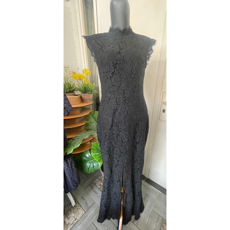long dress brukat hitam brokat hitam panjang