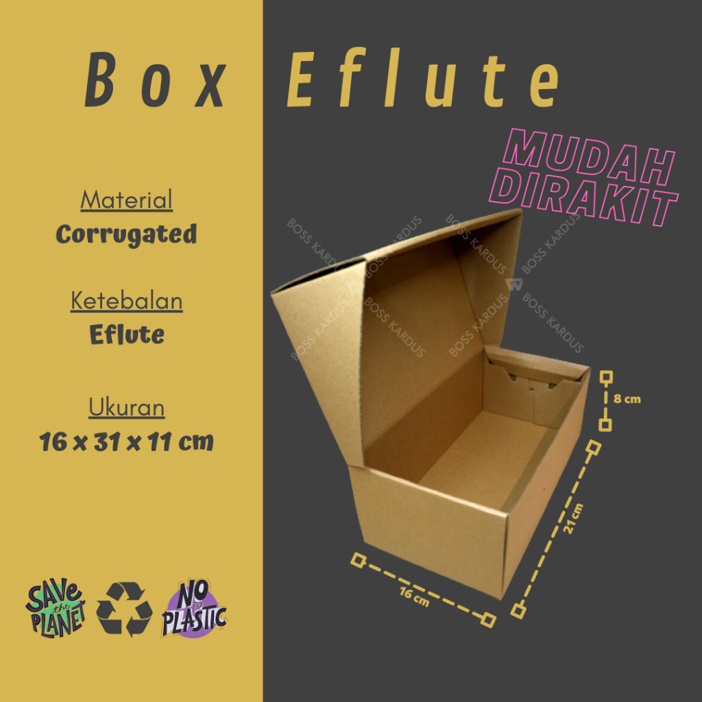 

1 pak isi 20pcs!!! Kardus Karton Box Polos Corrugated/Dus sepatu 31x16x11 cm