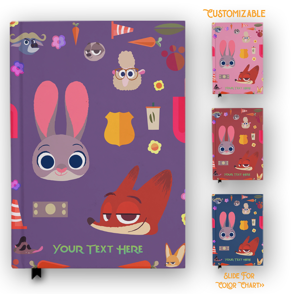 

Buku Catatan Notebook Zootopia 2 Judy Hoops Nick Wilde Custom Nama Agenda Jurnal Diary Hardcover A5 A6 B5