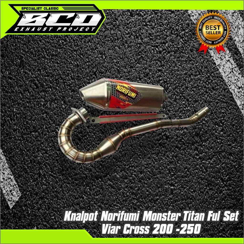 Knalpot Norifumi Monster Titan Ful Set Viar Cross 200 -250 Berkualitas
