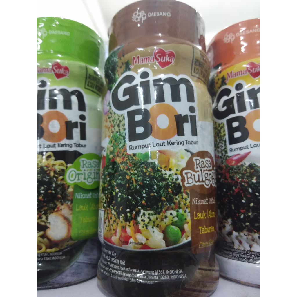 

Mamasuka Gim Bori Bulgogi 30g - Rumput Laut Kering Tabur Berperisa