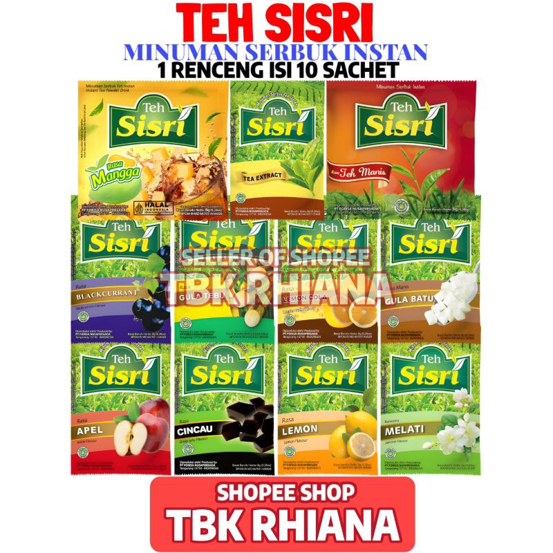 

Teh Sisri Serbuk 1 Renceng Isi 10 Sachet