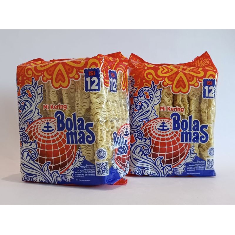 

Bola mas mie kering isi 12 keping x 50gr mi instan