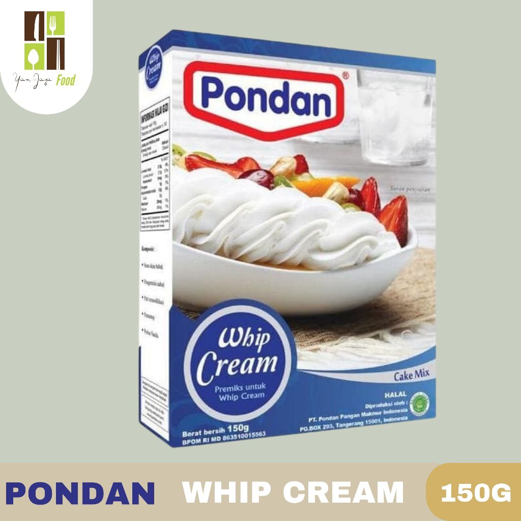 

[Whispers] Pondan Whip Cream Bubuk / Premix Bubuk Instan Krim Kue 100g/150g