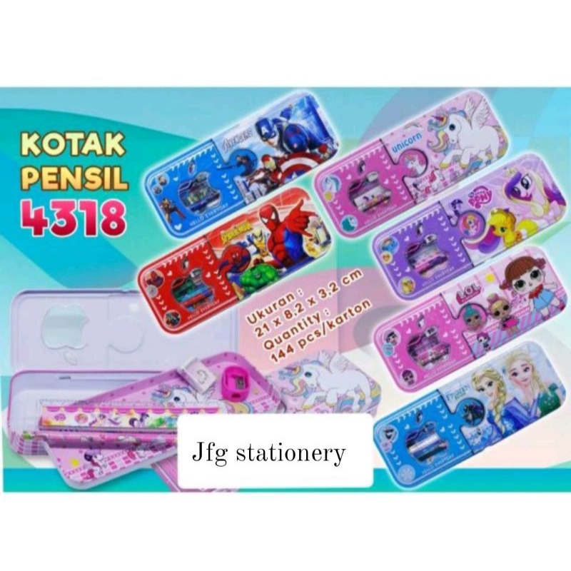 

Kotak Pensil Kaleng Set 4318 Fancy