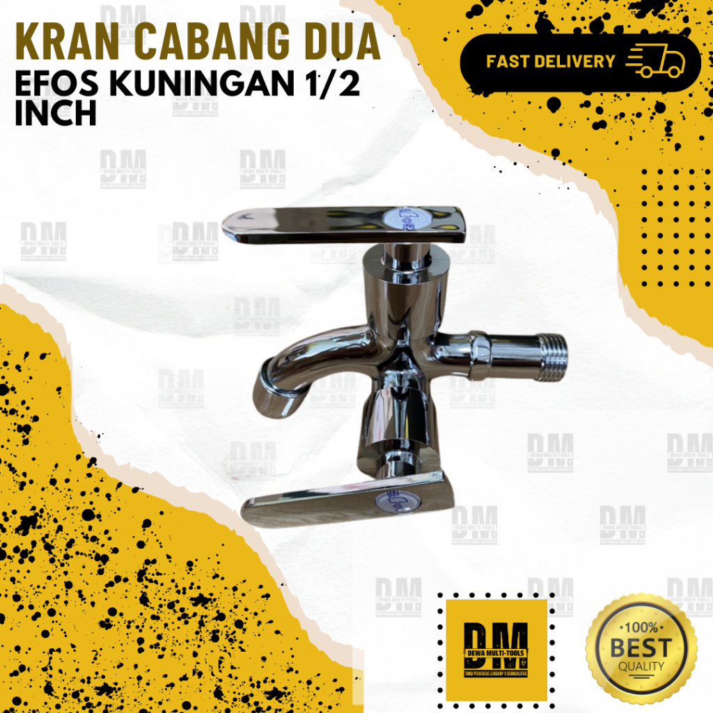 EFOS Kran Cabang Shower Kuningan Kran Air Cabang Kran Air Engkol 1/2"