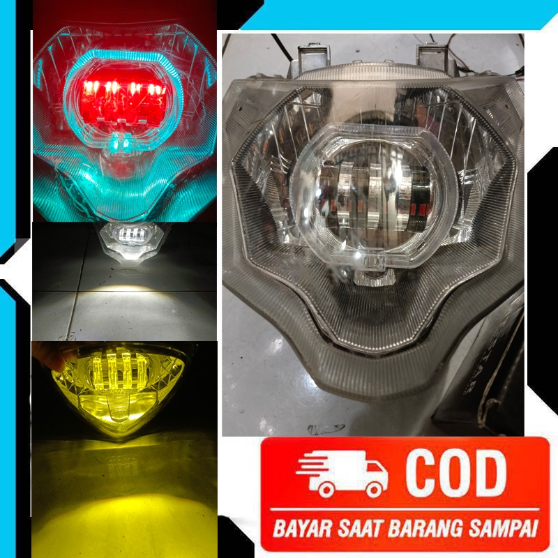 LAMPU DEPAN DAYMAKER BILED MOTOR VIXION ADVANCE NVA SUPER TERANG RETROFIT