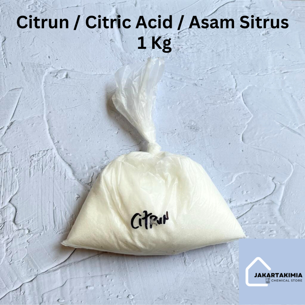 

Citrun 1Kg - Citric Acid 1 Kg - Citric Acid Monohydrate - Citrun Food Grade - Asam Sitrat - Asam Sitrun - Citroen Asam