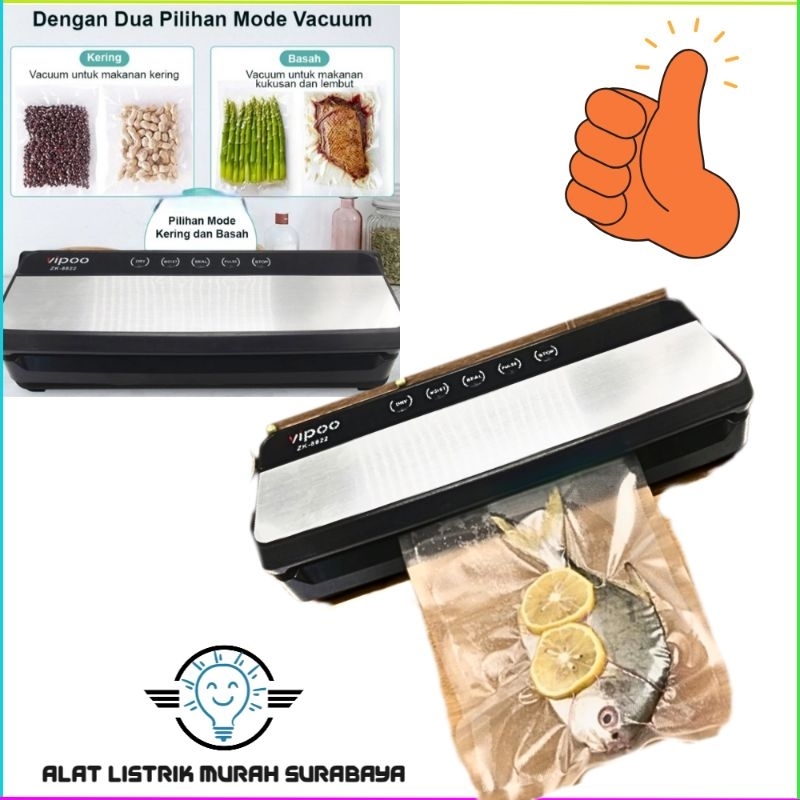 vacuum sealer makanan/mesin press plastik vacum vipoo termurah