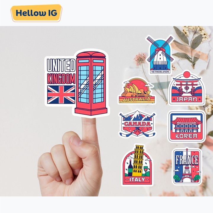 

STICKER TRAVEL WORLD ADVENTURE COUNTRY STIKER NEGARA KELILING DUNIA TRAVEL VINTAGE LAPTOP KOPER MOBIL MOTOR PREMIUM WATERPROOF