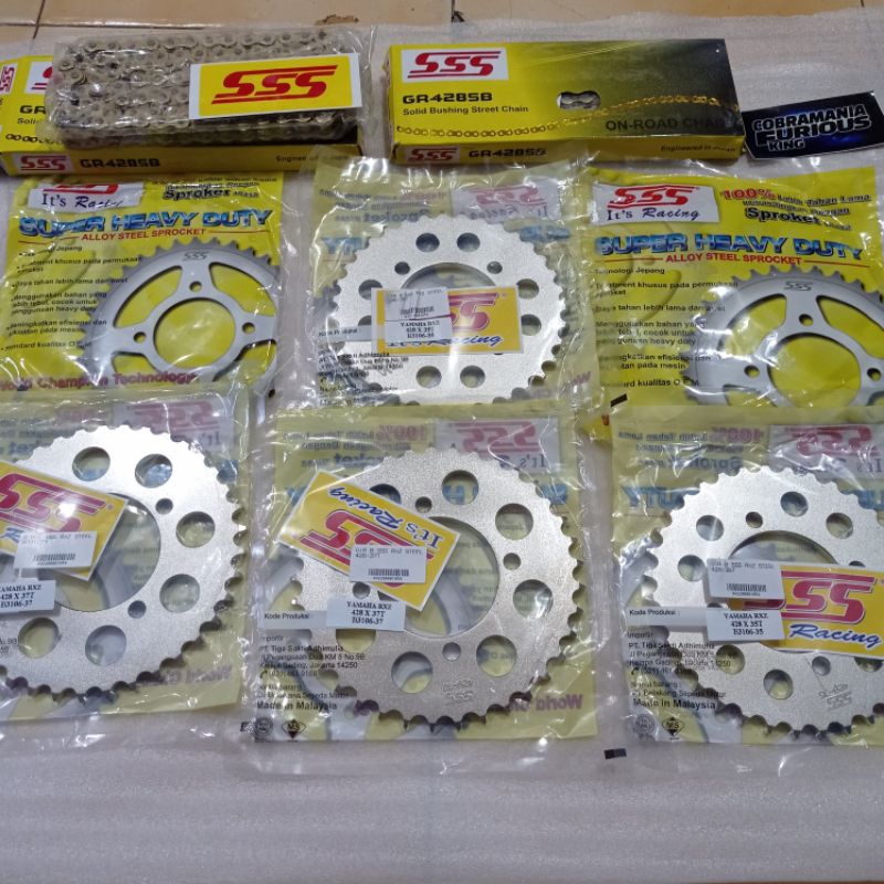 Gir gear belakang sss rx king rxk rxs rxz  f1zr jupiter vega SSS 428 tebal 35T 36t 37t  38t 39t 40t 