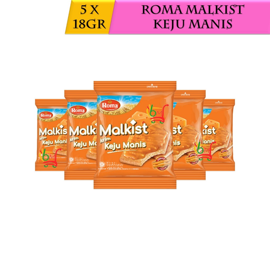 

5PCS Roma Malkist Keju Manis Crackers Salut Keju