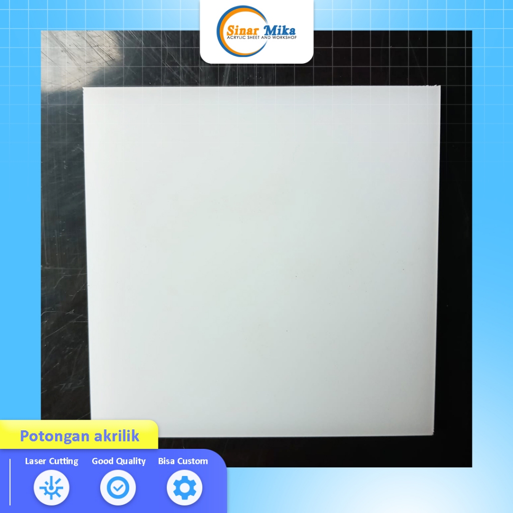 

akrilik potongan / acrylic laser cutting 2mm warna putih susu