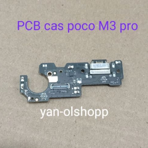 Papan PCB cas konektor charger Poco M3 Pro ORI ada ic