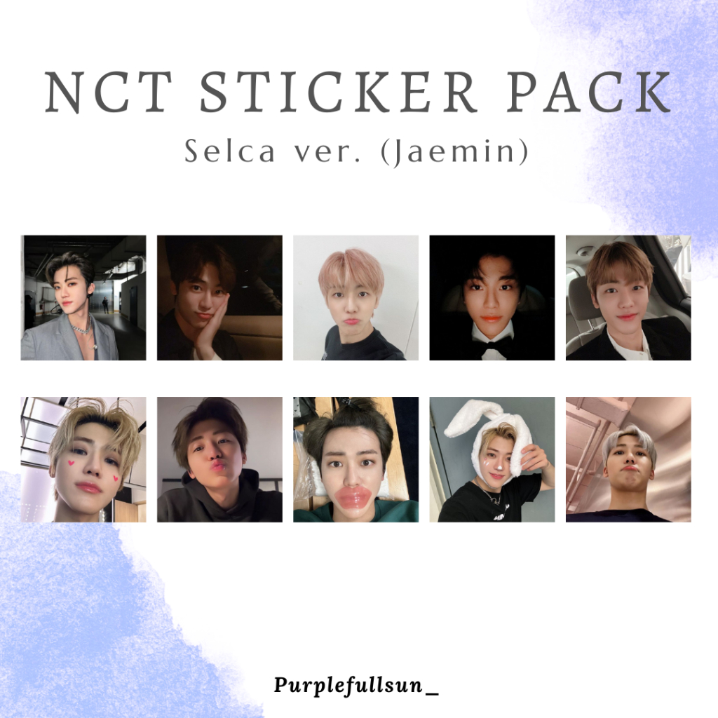 [10 PCS] STICKER SQUARE KPOP NCT TAEIL JOHNNY TAEYONG YUTA KUN DOYOUNG TEN JAEHYUN WINWIN JUNGWOO MA