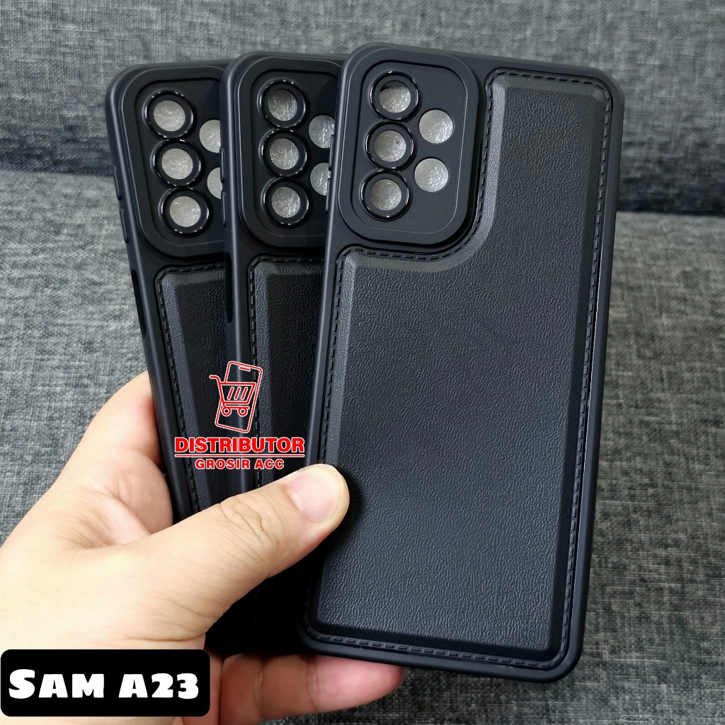 SAMSUNG A23 4G SAMSUNG A23 5G CASE LEATHER PRO CASE BLACK SAMSUNG A23 4G SAMSUNG A32 5G