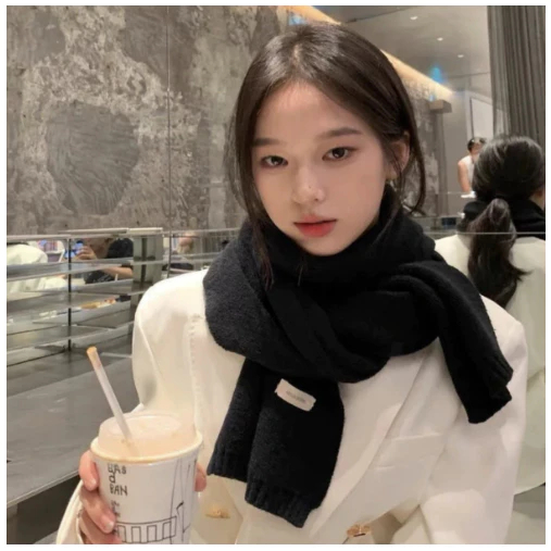 Sylviana723 Scraf Syal Leher Musim Dingin Pria Wanita