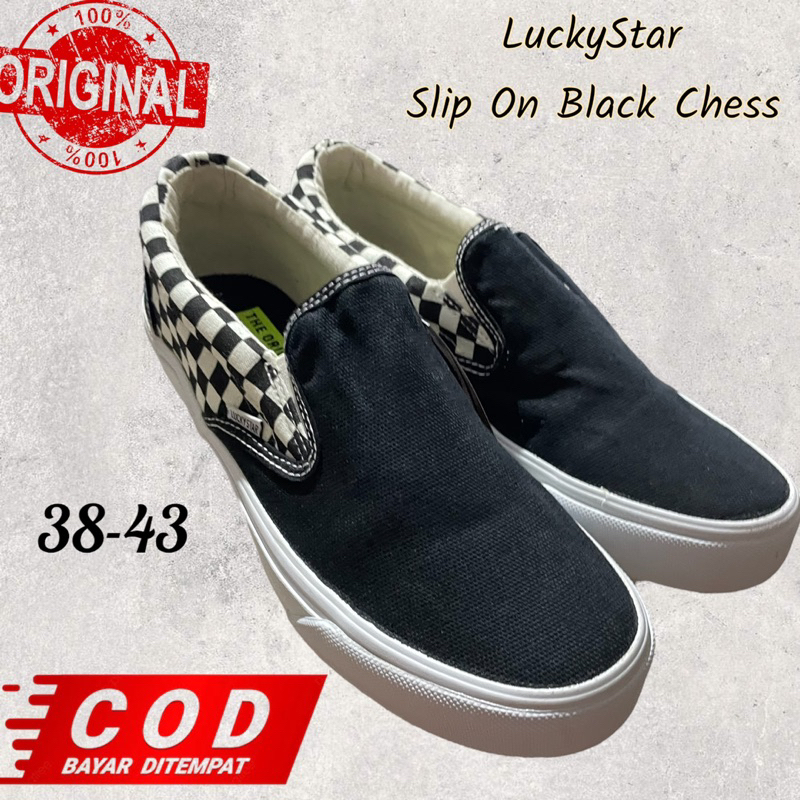 Sepatu Luckystar Slip On Sepatu Slop Lucky Star Sneakers