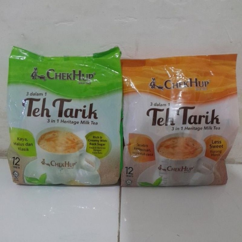 

CHEKHUP TEH TARIK 3IN1 HERITAGE MILK TEA ORIGINAL / LESS SWEET CHEK HUP ISI 12SACHETS