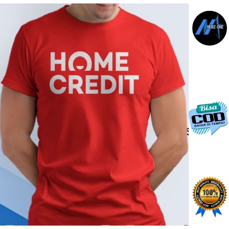 KAOS HOME CREDIT | TSHIRT DISTRO HOME CREDIT LOGO PERUSAHAAN ~ BAHAN KATUN COMBED