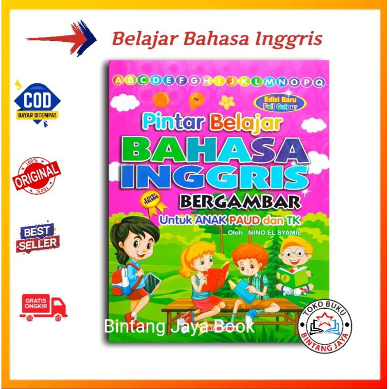 Buku Bahasa Inggris Untuk Anak - Buku Pintar Belajar Bahasa Inggris Untuk PAUD dan TK 48 Halaman