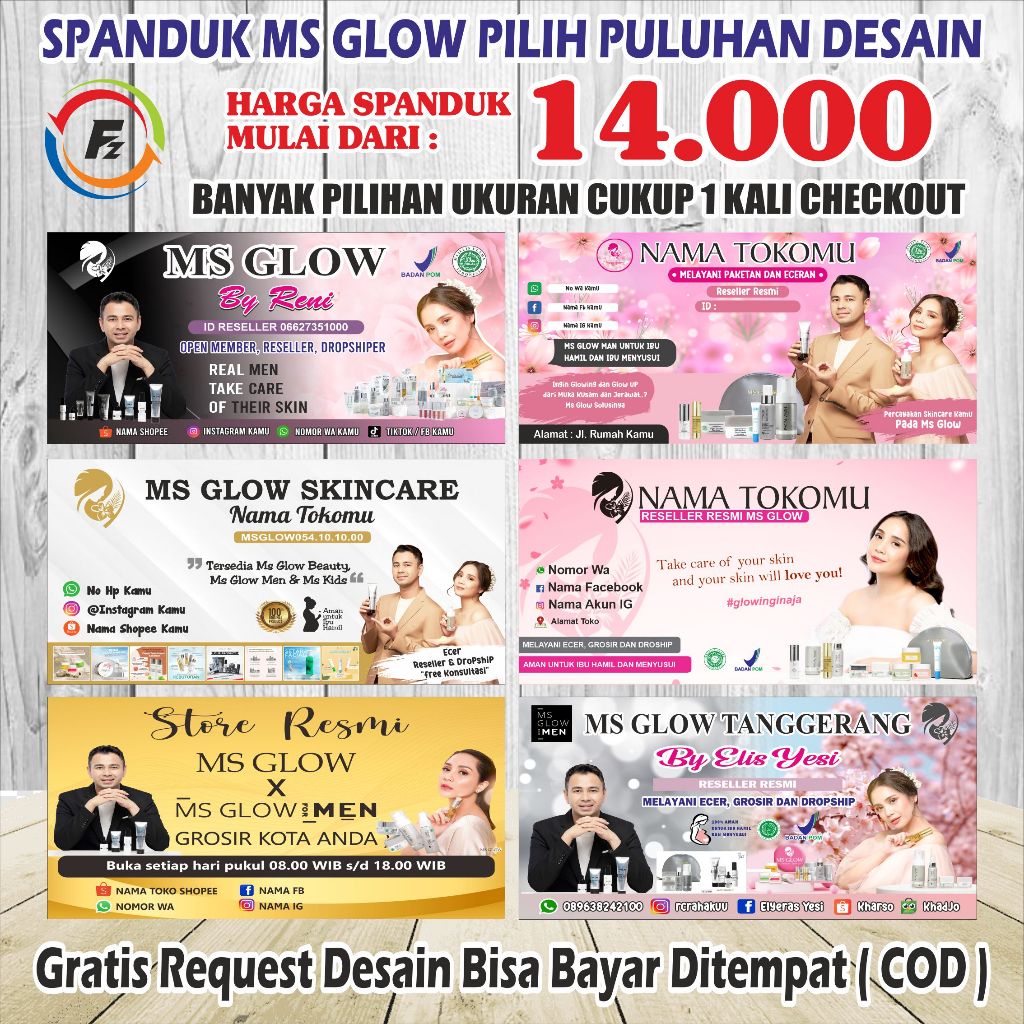 Spanduk Banner MS Glow (Agen, Member,Reseller)