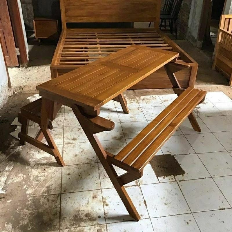 Kursi magic kursi meja lipat kursi minimalis kursi lipat kayu jati