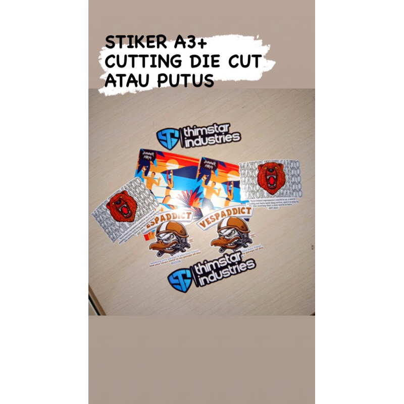 

Cetak Stiker Vinyl Custom A3+/ Stiker Label Anti Air (Vinyl Glossy/Doff/Transparant) PRINT & CUT TERMURAH