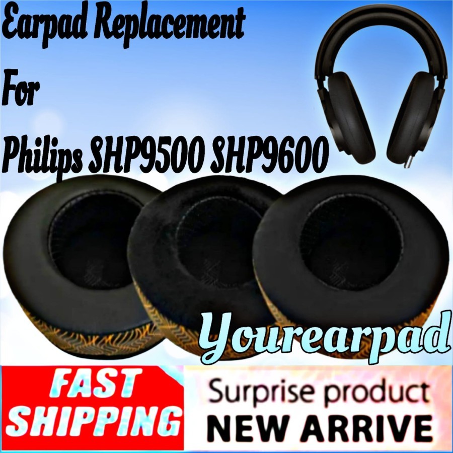 Earcup Foam Earpad Cushion Philips SHP9500 SHP9600 SHP 9500 9600 Ear Pads