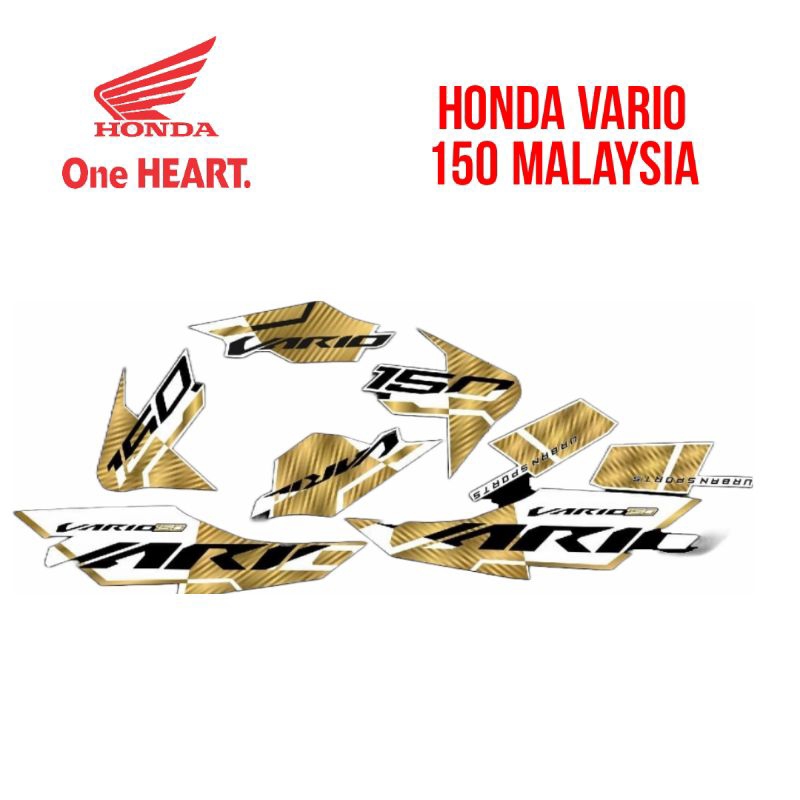 Striping Vario 150 Malaysia New Gold Edition