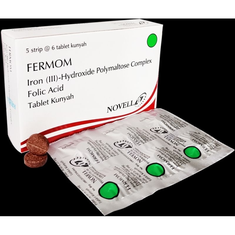 FERMOM TABLET KUNYAH (ZAT BESI) ISI 30