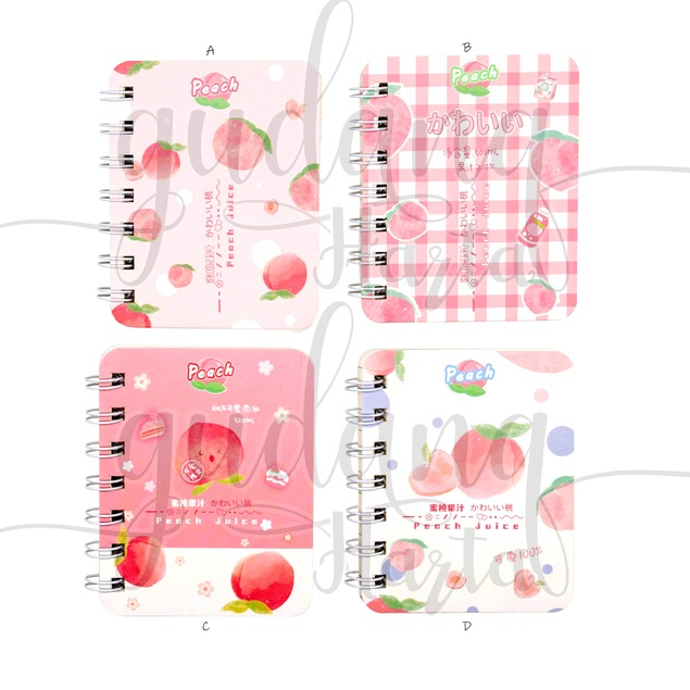 

Notebook A7 Spiral Happy Peach Buku Motif Buah Peach Unik GH 308320