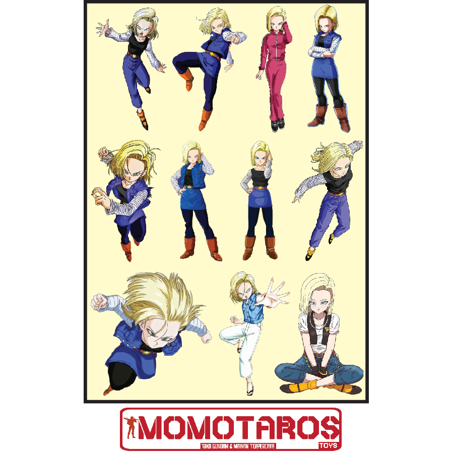 

Sticker murah antiair transparan android no 18 solo dragon ball 1 pc