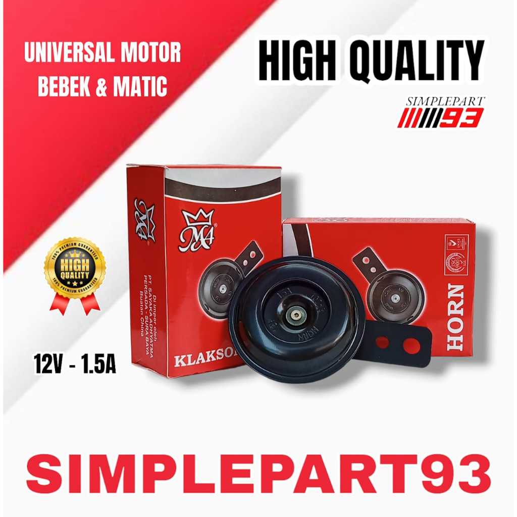 KLAKSON MOTOR STANDAR 12 VOLT UNIVERSAL BEBEK MATIC SEMUA MOTOR [ RUI ]