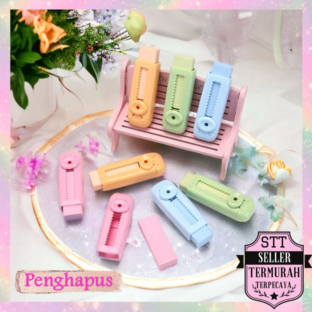 

STT Penghapus Pensil Dorong Warna Pastel Penghapus Mekanik Lucu Mechanical Eraser Push & Pull Retractable Perlengkapan Sekolah Anak Sliding Eraser Hapusan Mekanik Warna Lucu Tidak Meninggalkan Serpihan
