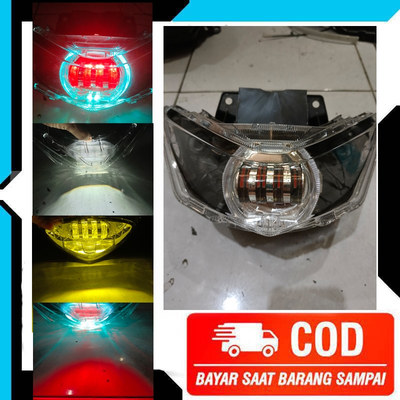 LAMPU DEPAN DAYMAKER BILED MOTOR BEAT DELUXE - BEAT STREET TH 2020 S/D 2023 SUPER TERANG