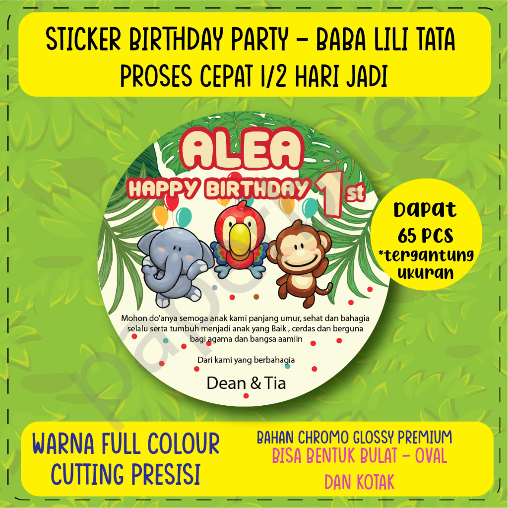 

Stiker Label Baba Lili Tata – Sticker Ulang Tahun Anak, Hampers & Bingkisan Party