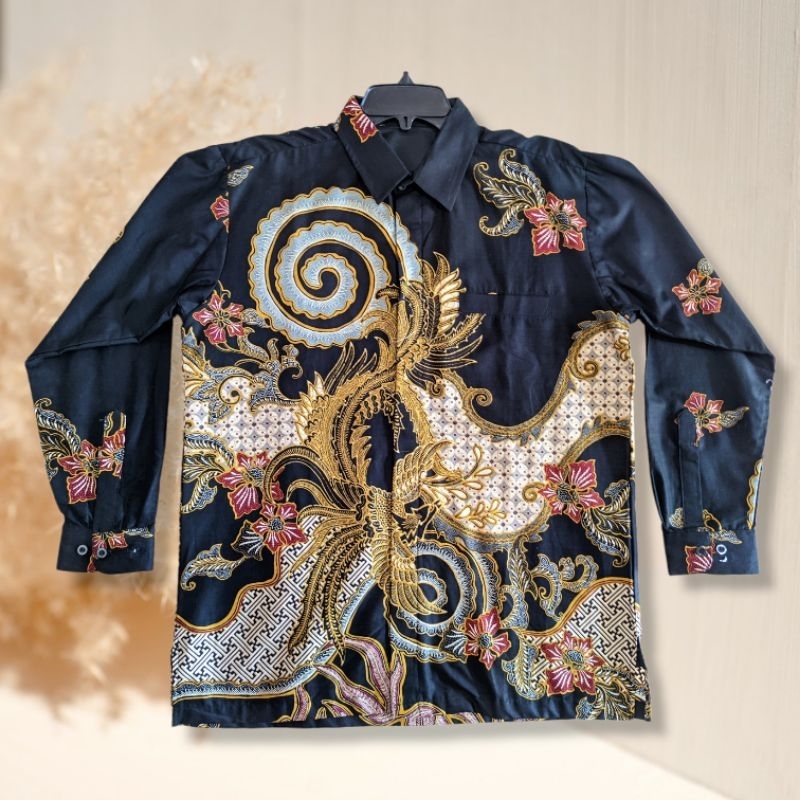 Kemeja Batik Pria Bali Lestari Katun Baju Batik Furing Cowo Cowok Terbaru Katun Lengan Panjang