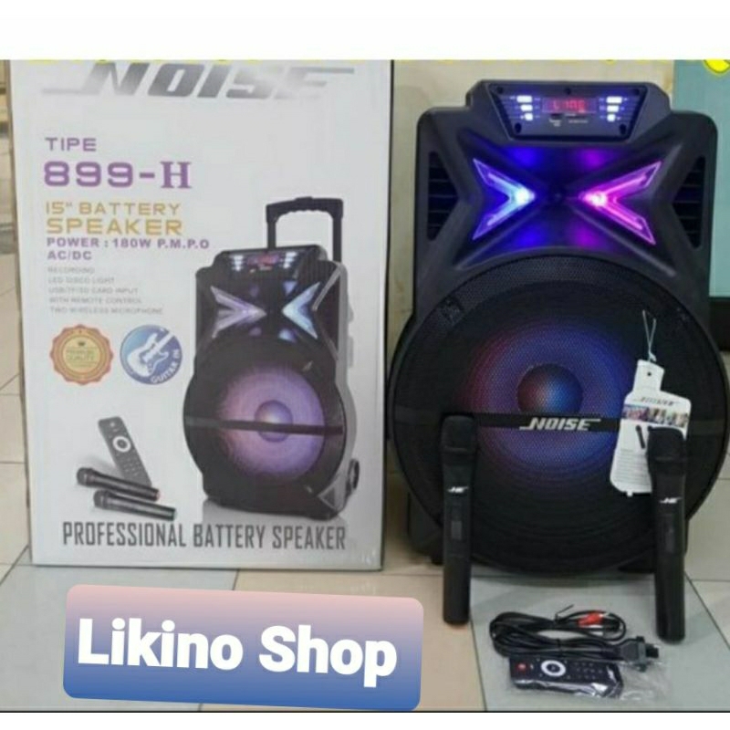 Speaker Portable Amplifier Wireless Noise 899 H Original 15 inch Bluetooth