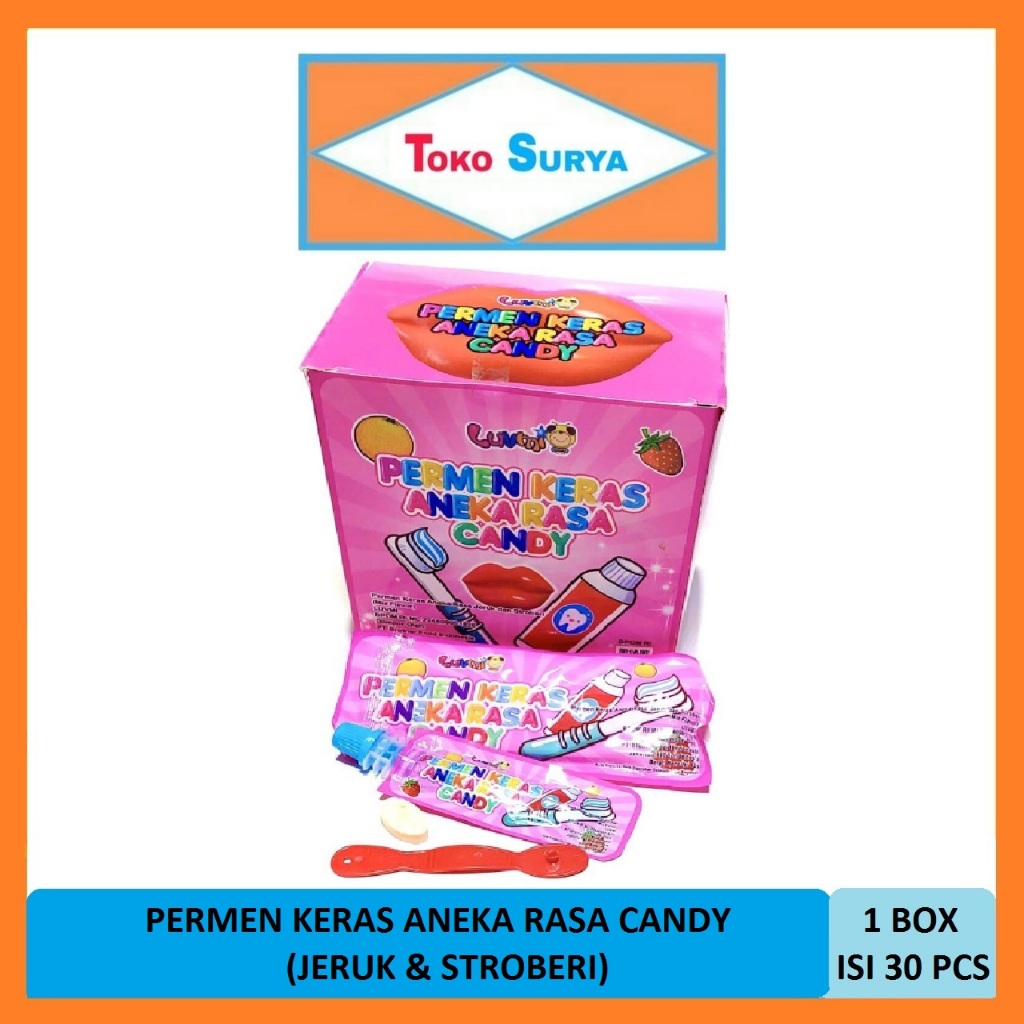 

Permen Keras Aneka Rasa Jeruk & Stroberi Candy Luvmi 30 Pcs x 10 Gr