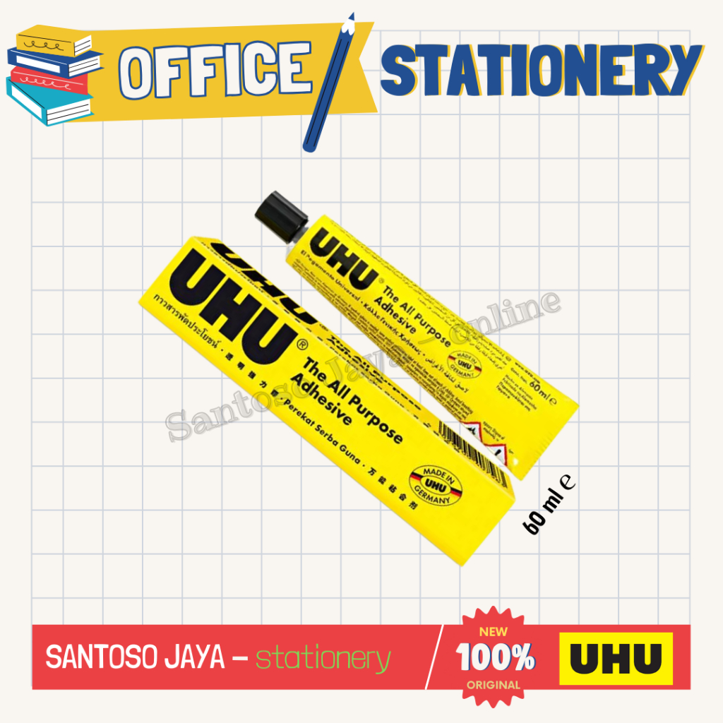 

Lem UHU 60ml Perekat Serba Guna - Tube Glue UHU 60g
