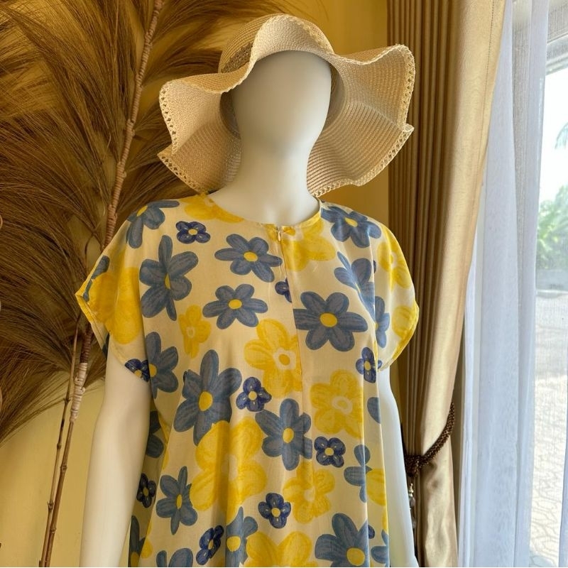 Daster Long Busui Jumbo Rayon LD 130 PB 130 Semata Kaki